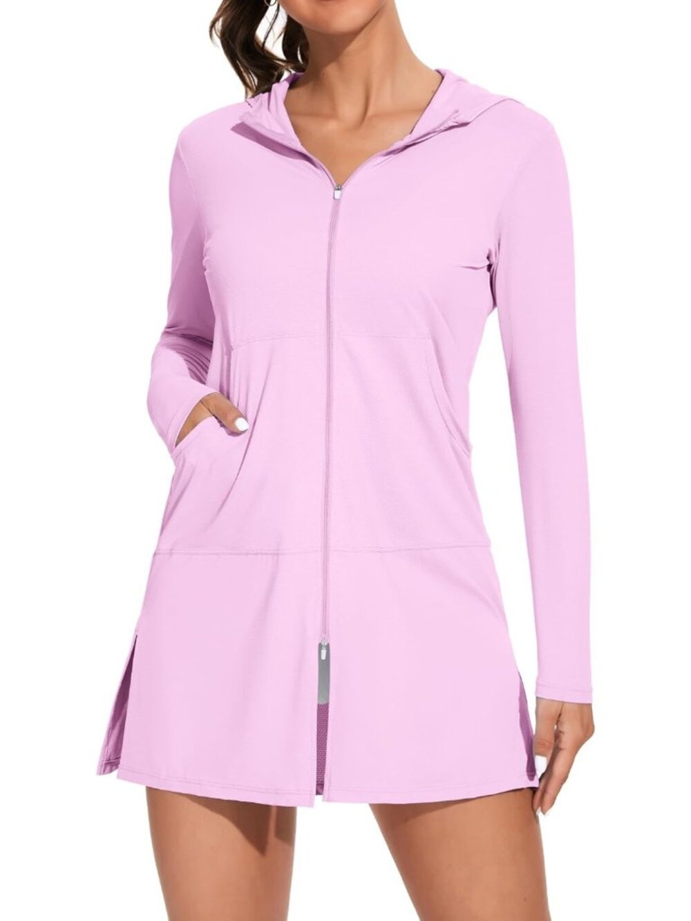 NWT Attraco Pink Hooded UPF 50+ Cover-Up, XL